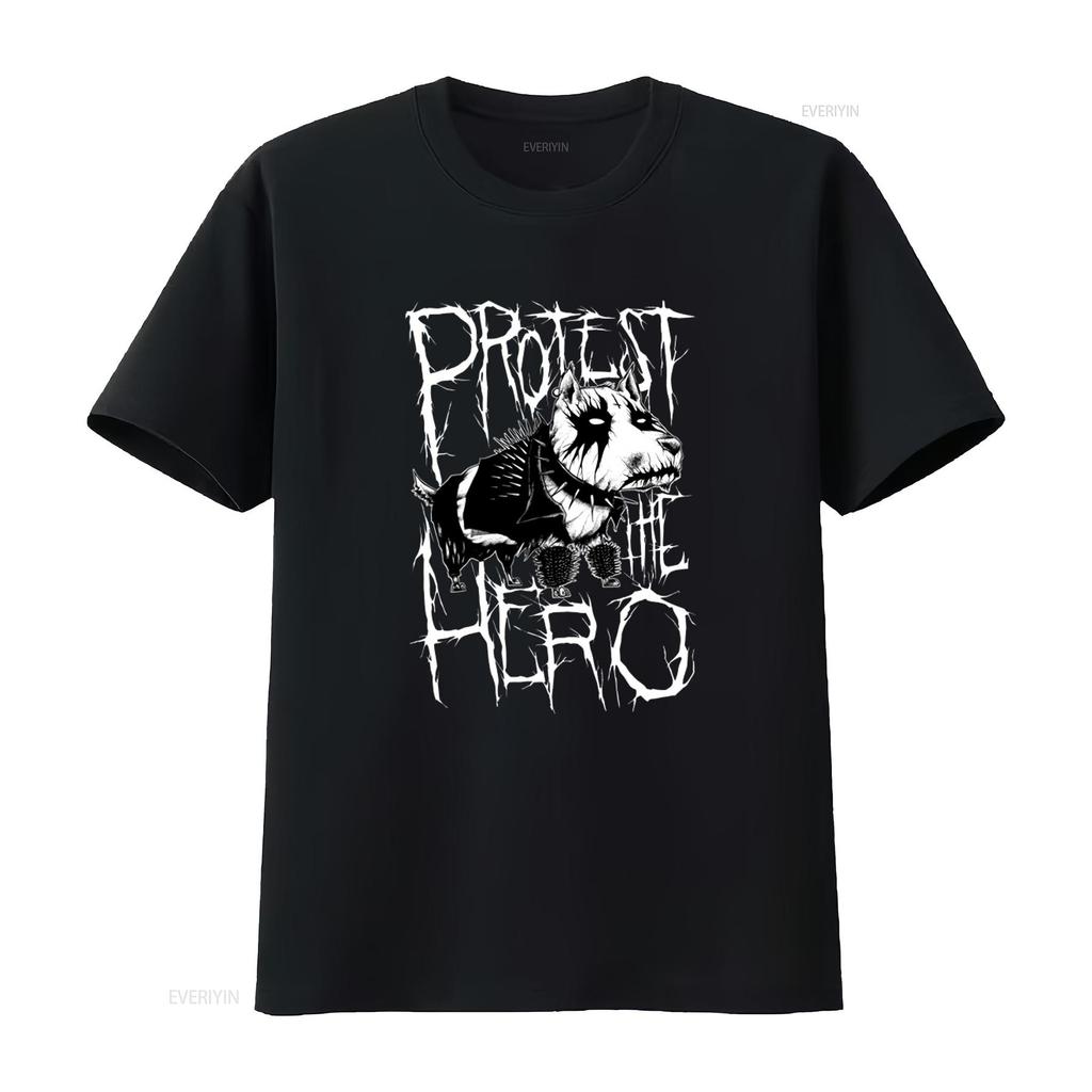 Protest the Hero Band Dawg T-shirt Metalcore Progressief Canada Metal Mode Muziek Streetwear vintage Gewassen Veelzijdig