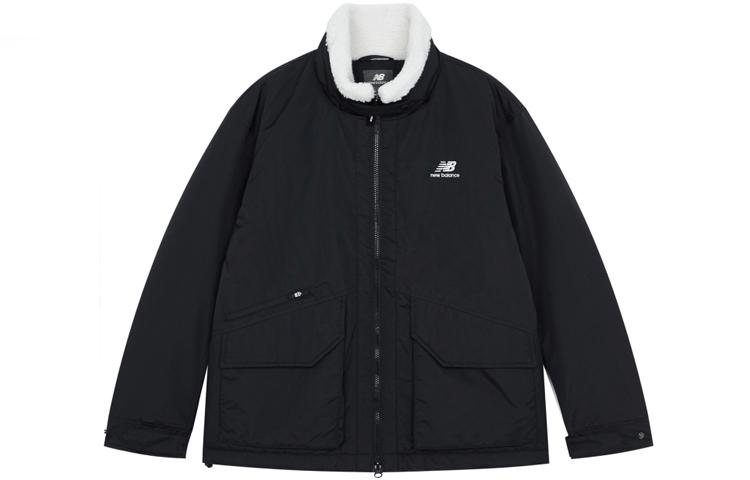 New Balance Velvet Jackets Unisex Black Stand Collar Moderate 5QB42183-BK L