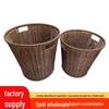 Rattan Woven Laundry and Storage Basket: Perfect for Dirty Clothes, Bathroom Towels, Toys, and Salon Use.