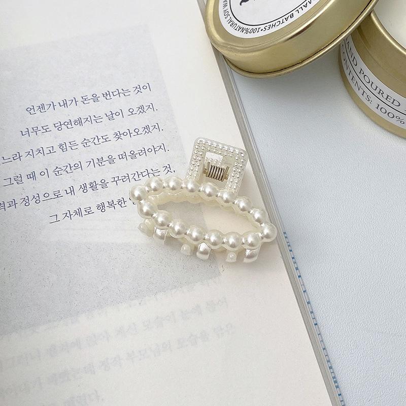 

Новая Мода Полые Жемчужные Заколки-Клешни для Волос Простые Нескользящие Мини Геометрические Заколки для Челки Зажимы для Волос для Женщин Девушек на Каждый День