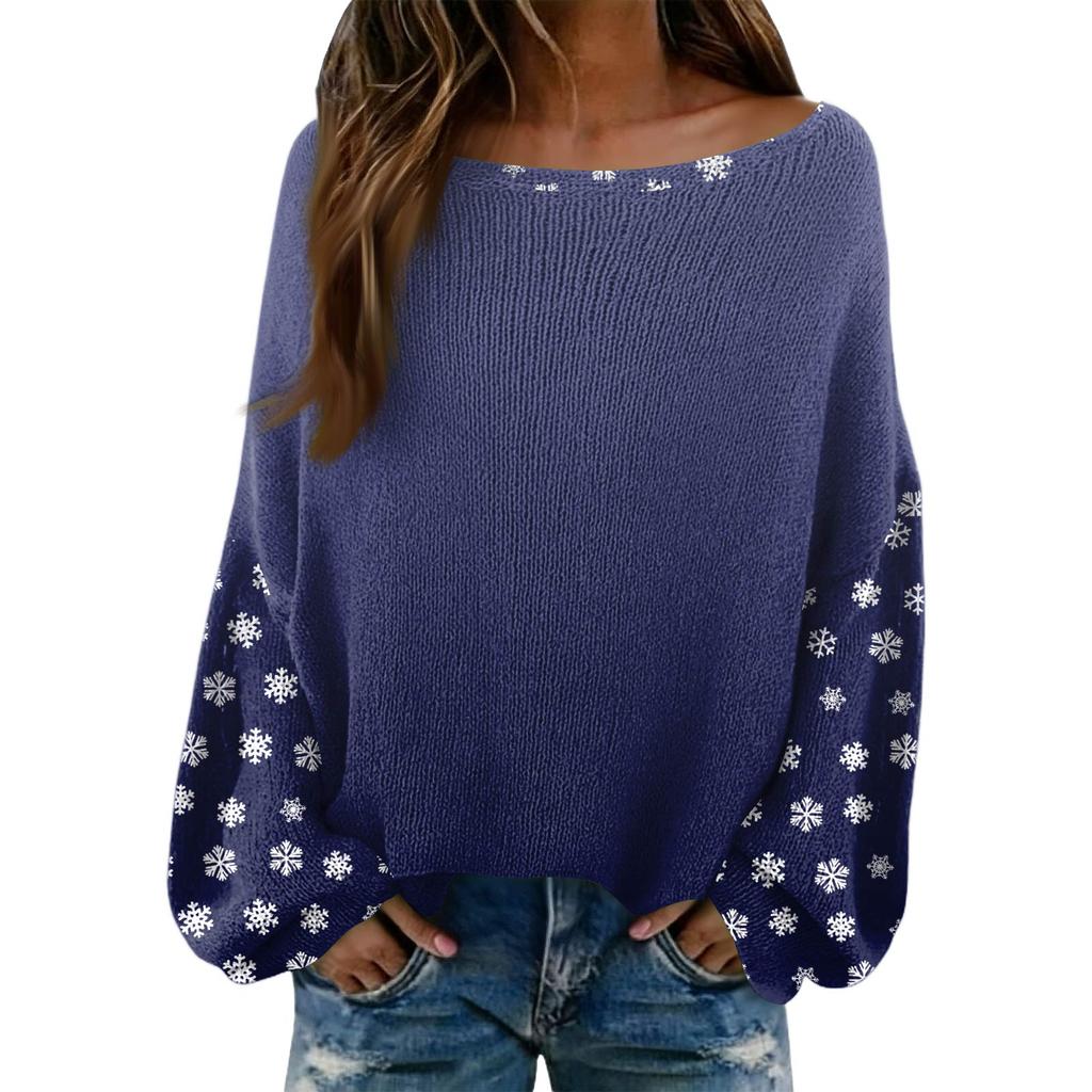 Damski Modny Elegancki Sweter z Długim Rękawem