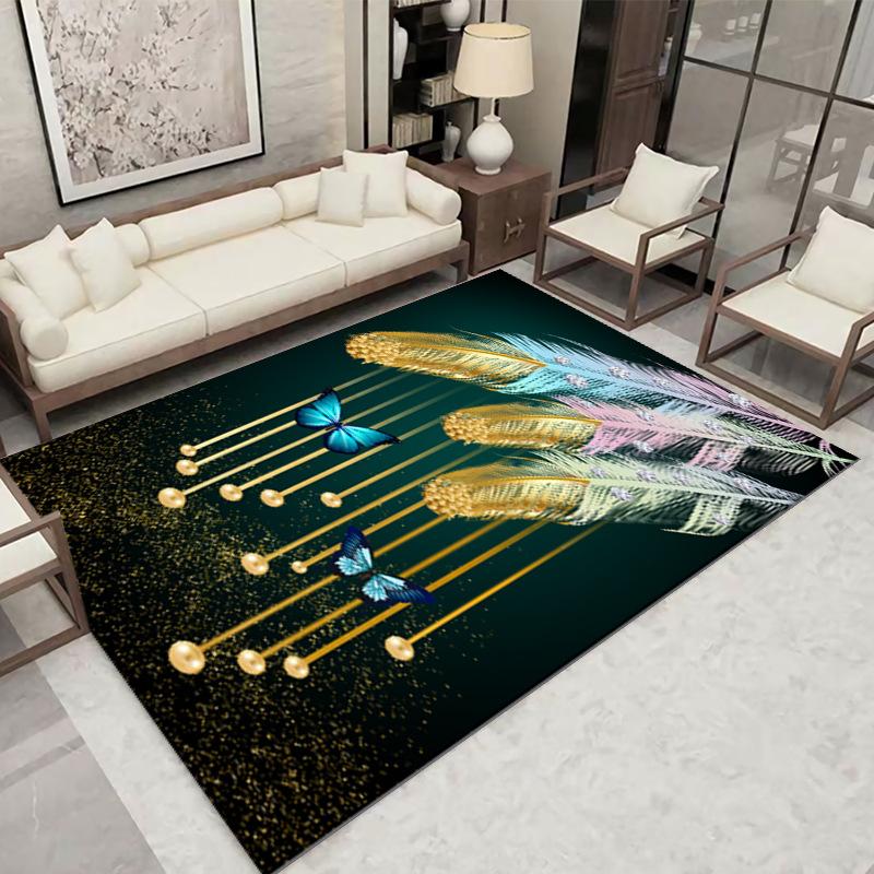 

Роскошные ковры для гостиной, большой площади, ковер для гостиной, минималистский декор спальни, серый ковер, домашний мягкий моющийся напольный коврик 100 * 160cm