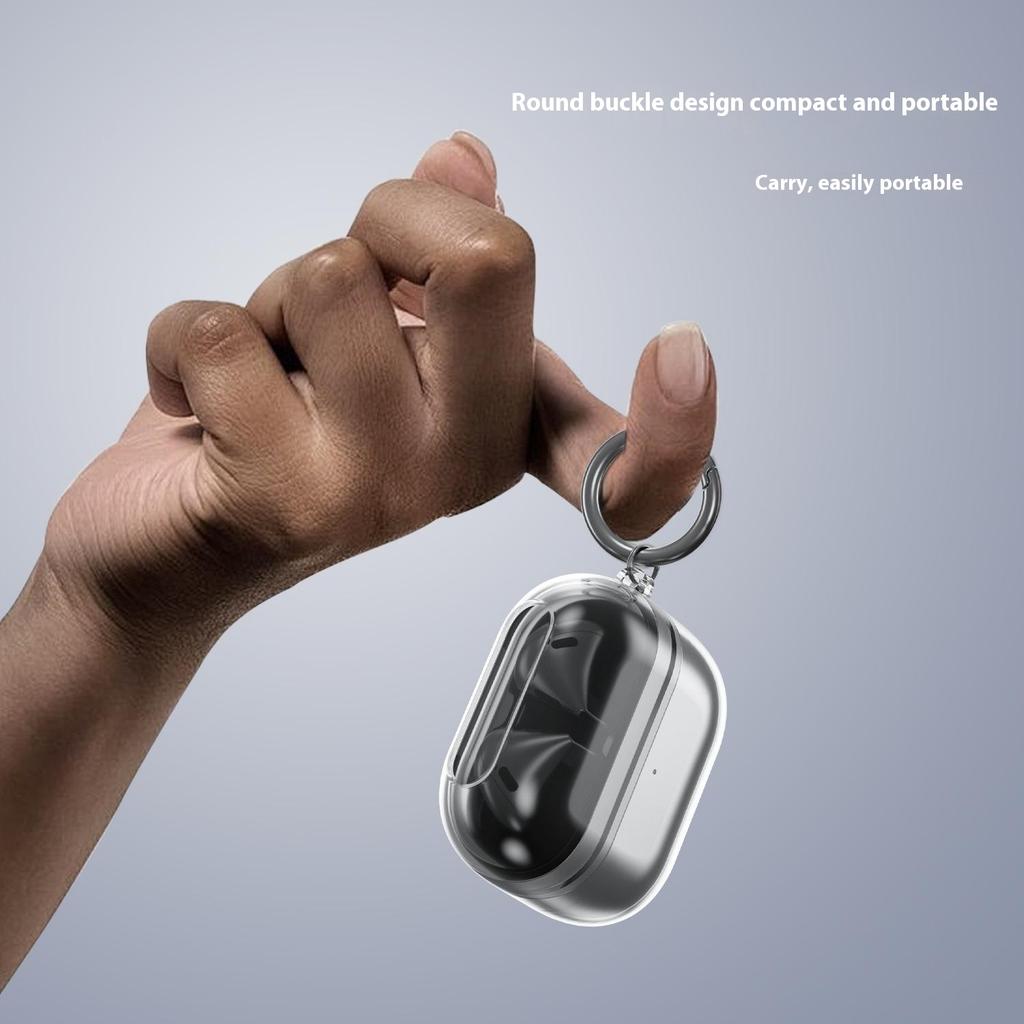 For Samsung Galaxy Buds3/Buds3 Pro Case TPU Wireless Earphone Cover with Carabiner