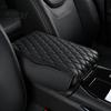 Auto Armrest Box Cover Car Console with Storage Bag, Universal Imitation PU Leather Interior Accessories Pad, Diamond Quilted Protector for