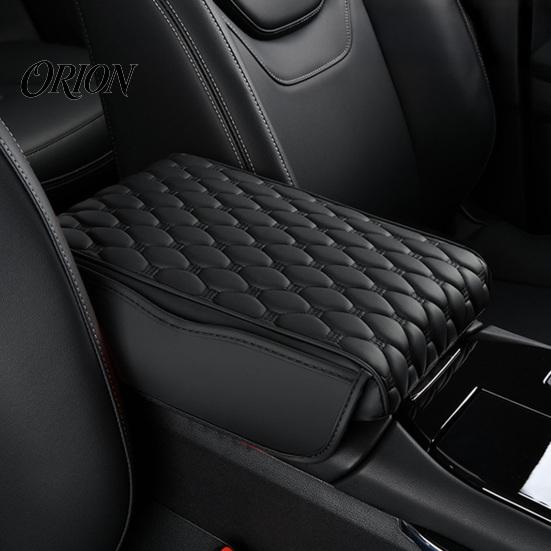 Auto Armrest Box Cover Car Console with Storage Bag, Universal Imitation PU Leather Interior Accessories Pad, Diamond Quilted Protector for