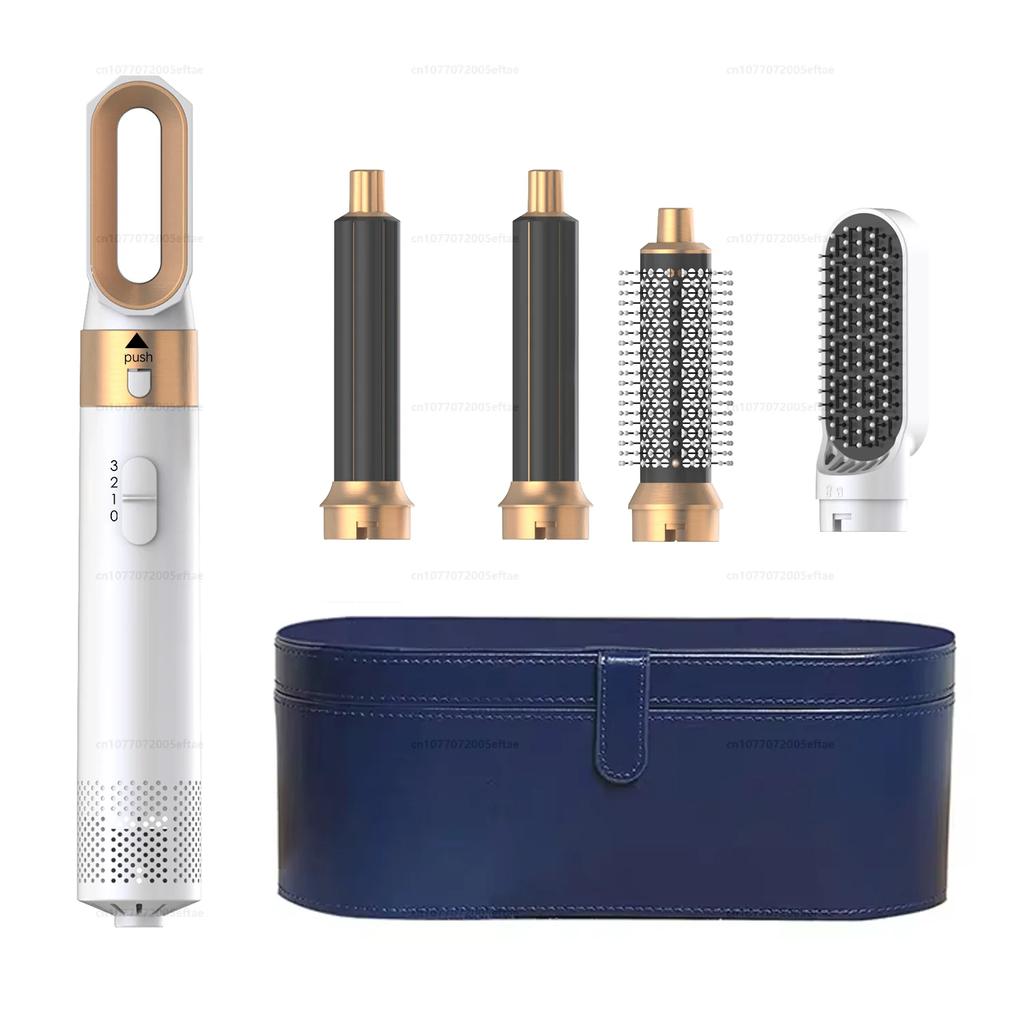 5 In 1 Hair Dryer Comb Set Professional Hot Air Styler For Hair Curling Straightening And Volumizing At Home