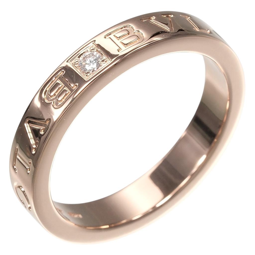 BVLGARI B.ZERO1 Essential Ring Be zero one K18 Pink Gold/diamond #8.6(US Size) 7.4g mens Used
