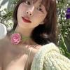 Elegant Rose Flower Clavicle Chain All-matched Necklace Women Bridal Adjustable Choker Mariage Jewelry Y2K Accessories