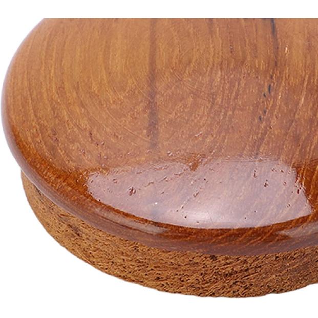 Qiilu Boat Steering Wheel Center Cap Marine Steering Wheel Center Cap 63.5mm/2.5in Teak Wood Gloss Finish for Yachts Boats