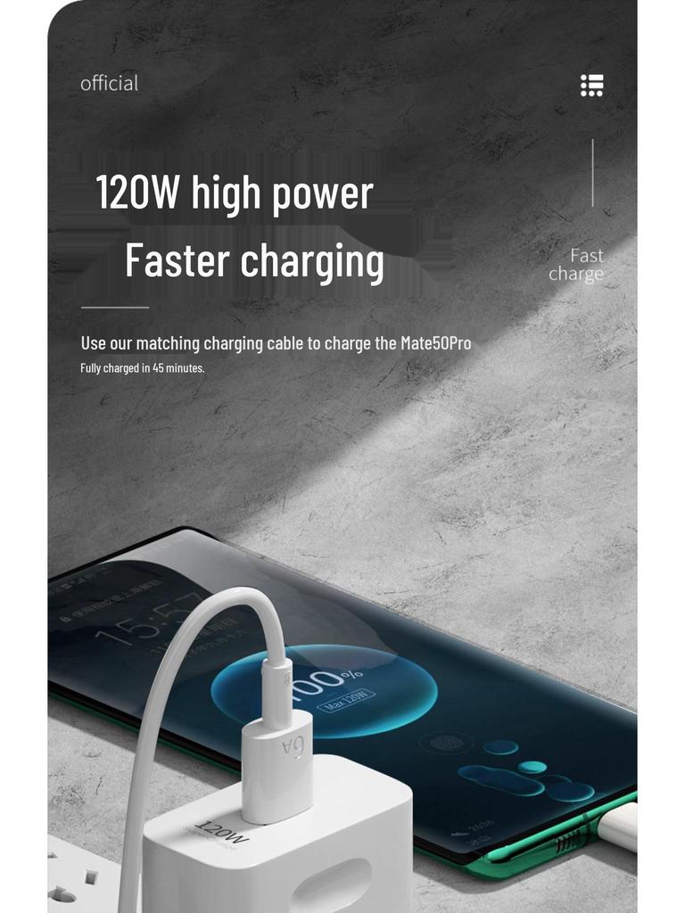 6A Super Fast Charging Cable for Honor & Huawei, 66W Type-C