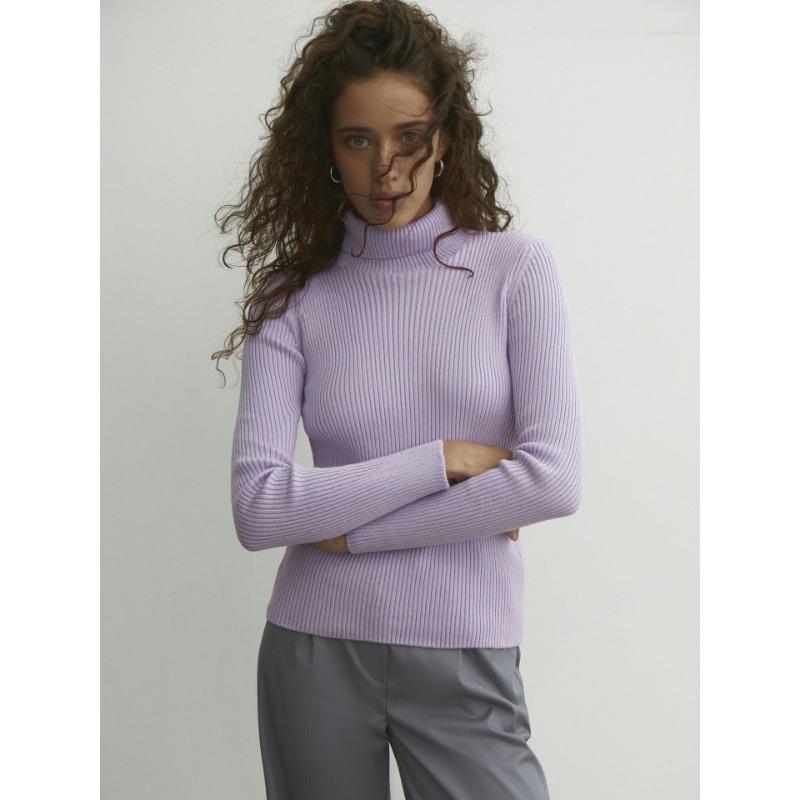 Women's Lengthened Turtleneck Sweater Autumn and Winter Knitted Bottoming Shirt Slim High Neck Pullover Sweater
