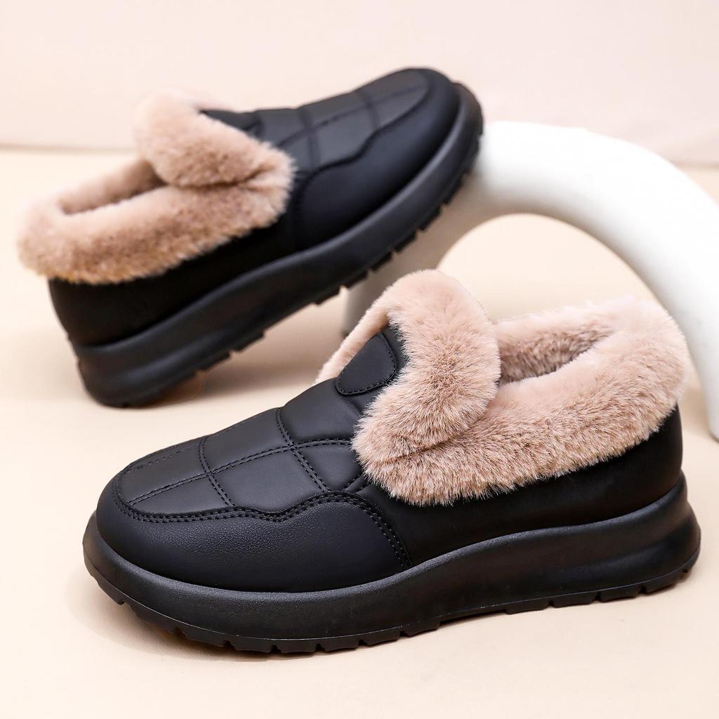 Women's Winter Cotton Short Boots - Warm, Cold-Proof, Slip-On Snow Boots