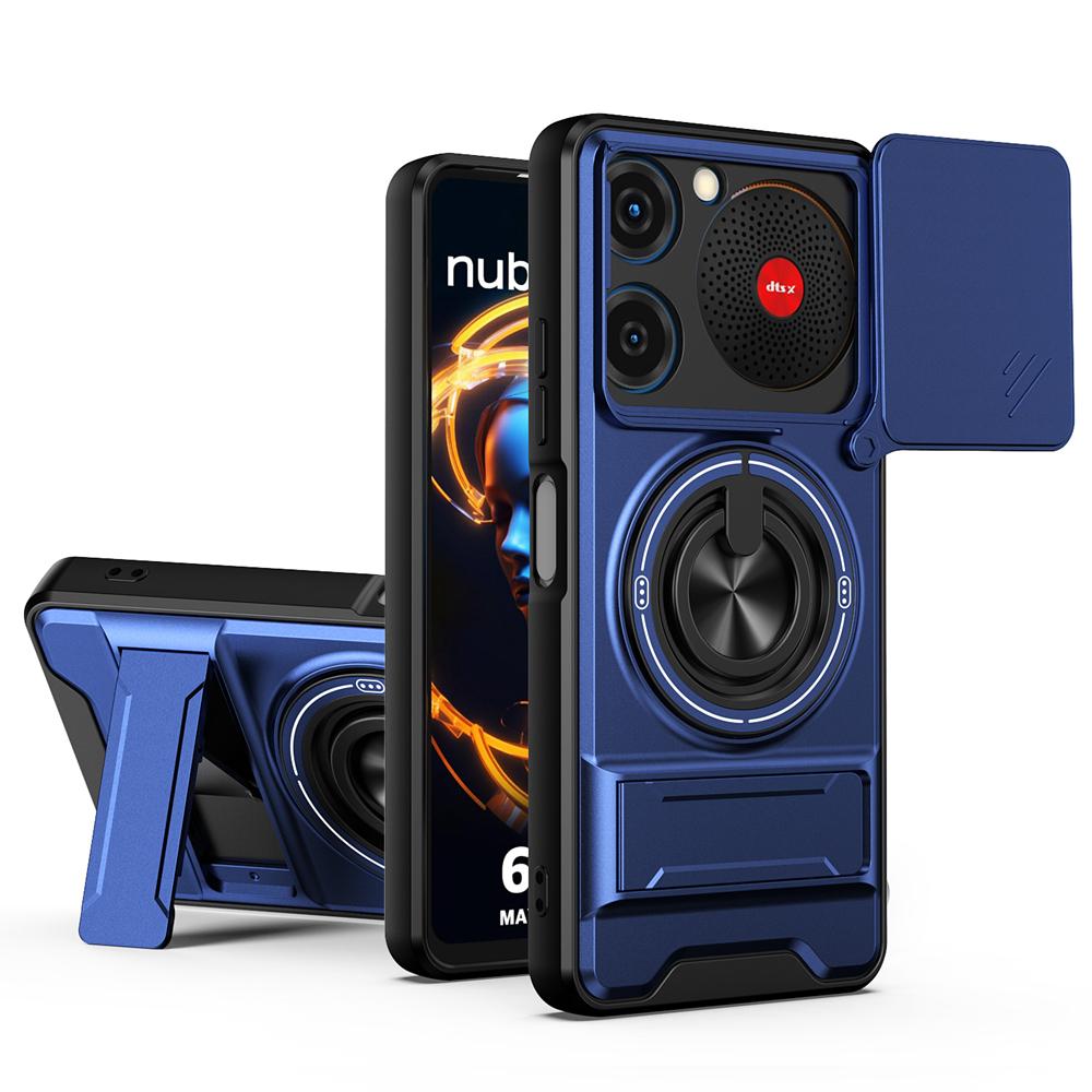 KEYSION Magnetic Phone Case for ZTE nubia Music Slide Camera Protection Upright Kickstand Shockproof Back Cover for Nubia Music