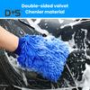1 Pair Chenille Microfiber Car Wash Mitt Scratch Lint Free Double sided Cleaning Strong Water Absorption Thickened Car Wash Gloves