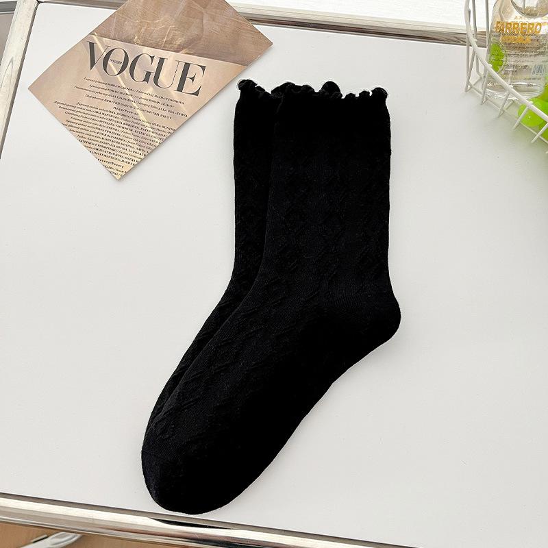 

Women s Summer Thin Lace Hollow Mesh Breathable Tube Stack Socks 1 pair