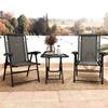 Three-Piece Garden Table and Chair Set - Black