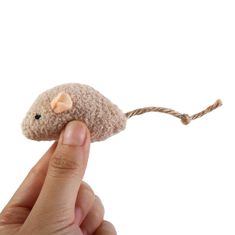 2pcs Funny Plush Interactive Soft Catnip Toy Fake Mice Simulated Mouse Cats Training Toy