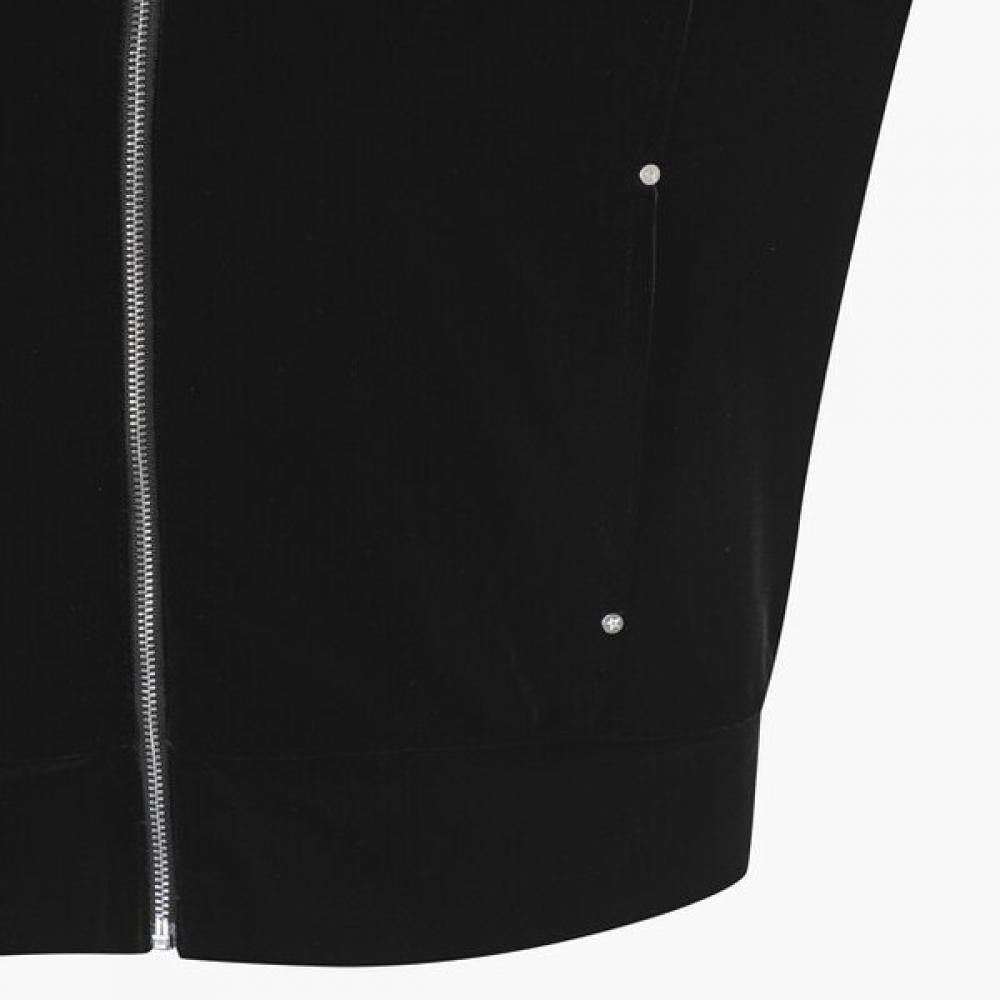 Le Coq Sportif Women Velvet Slim Fit Stand Neck Zip Up Blk Qp422ofto1