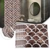 10PCS Mosaic Tile Wall Sticker Kitchen Tile Sticker Bathroom Mosaic Wall Sticker Self Adhesive Home Decor 15*15cm TV Wall Decor