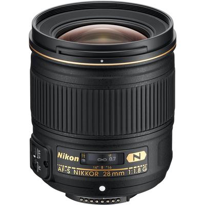 Obiettivo Nikon a fuoco singolo NIKKOR 28mm full size compatibile con AF-S f/1.8G