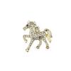 European Retro Diamond-Encrusted Galloping Horse Brooch - Unique and Stylish Animal Pin Corsage Accessory