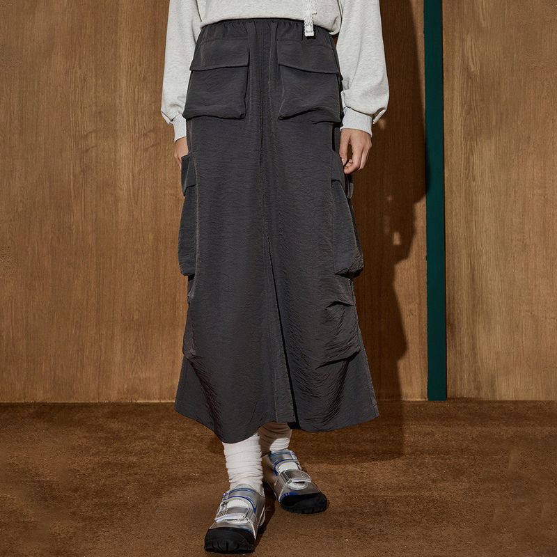 Coolhut Tooling Style Casual Elastic Waist 2025 Fall New Arrival Women's Fashion Loose All-Match Tutu