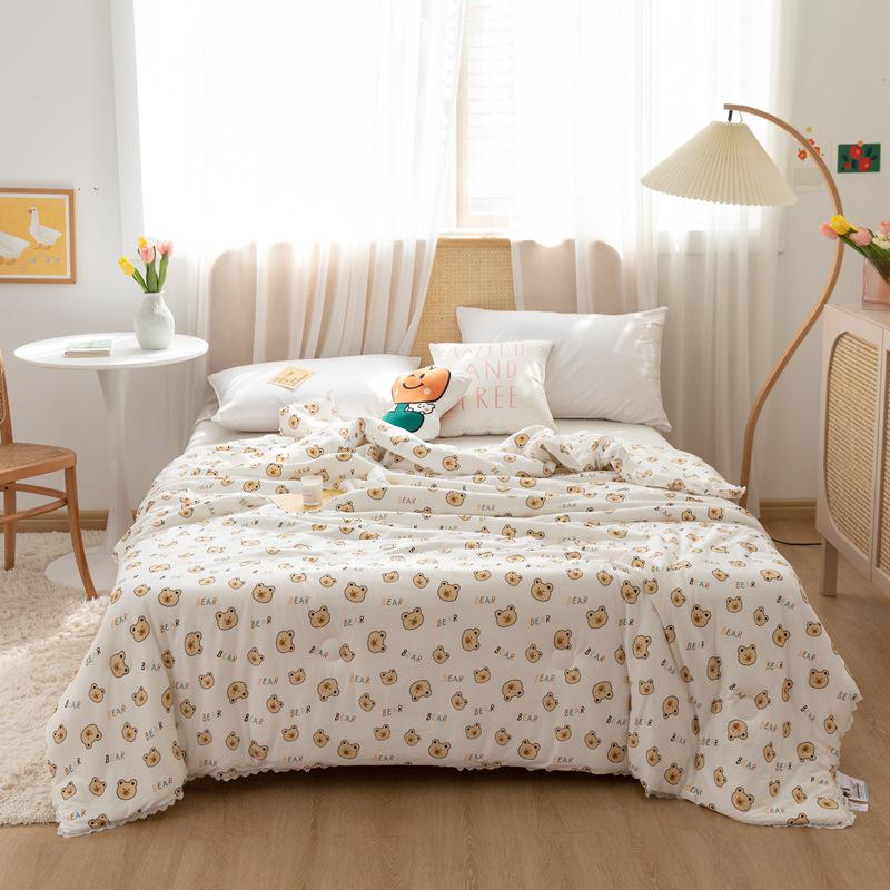 Class A Cotton Summer Quilt for Mother & Baby - Washable, Cool, Suitable for Children & Dorm Rooms