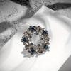 European and American Style Multi-Colored Floral Wreath Brooches, Fashionable Rhinestone Pins, Versatile and Elegant Suit Accessories