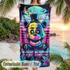 Five Nights At Freddy’s Beach Towel, Personalized Custom Text, Quick Dry Soft Large Towel For Swimming Pool Travel