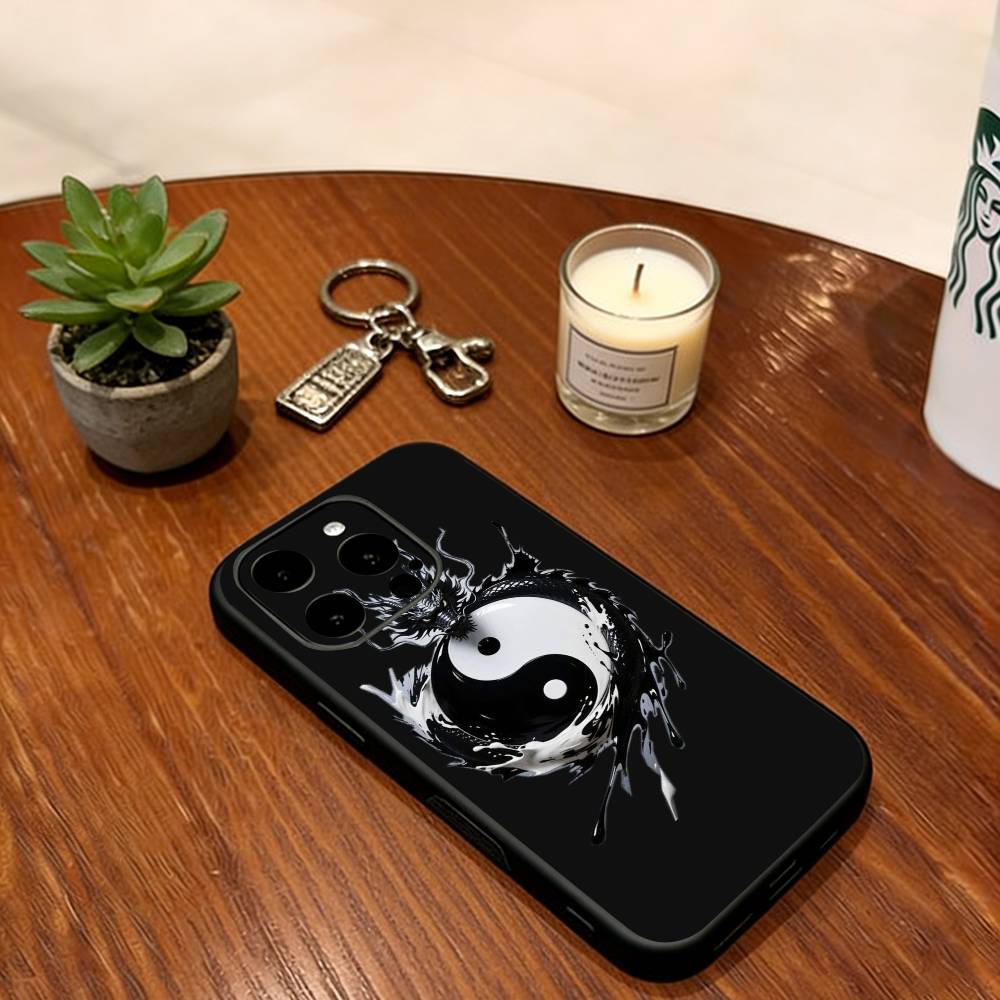 Sacred Dragon Phone Case For iPhone 17,16,15,14,13,12,11 Plus,Pro Max,XS,Soft Silicone Black Cover