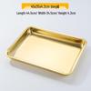 Abay Gold Stainless Steel Rectangular Deep Tray
