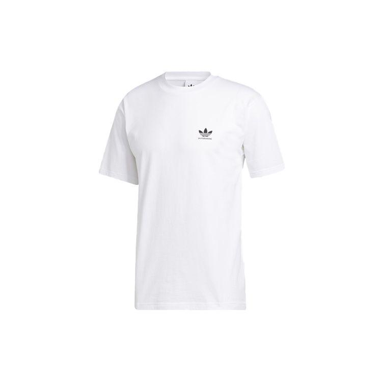 

Adidas Originals Трилистник с логотипом Спортивная футболка с короткими рукавами унисекс Топы Белый GL9849