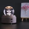Mozalida Music Box Perfect As a Birthday Christmas Snow Globe Day Moon or for with Ambient Bedside LED USB and Projection Handmade Wooden Interior