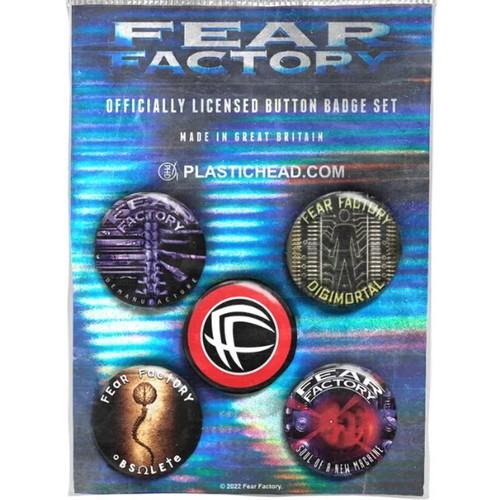 Fear Factory 1992-2001 Albums Badge Set (Pack of 5)