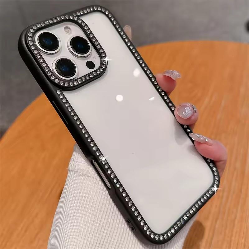 Huse Diamant cu Sclipici Strălucitor Pentru iPhone 16 13 12 11 Pro Max Strasuri Transparente Husă Telefon Pentru iPhone 15 14 Pro Max 16 Plus Husă
