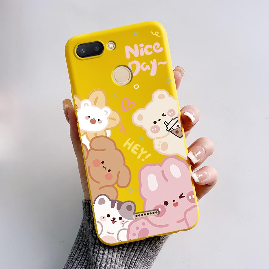 For Xiaomi Redmi 6 Case Redmi 6A Cute Cartoon Frog Back Cover Silicone Soft Phone Case For Xiaomi Redmi 6 6A Redmi6 Coque Bumper