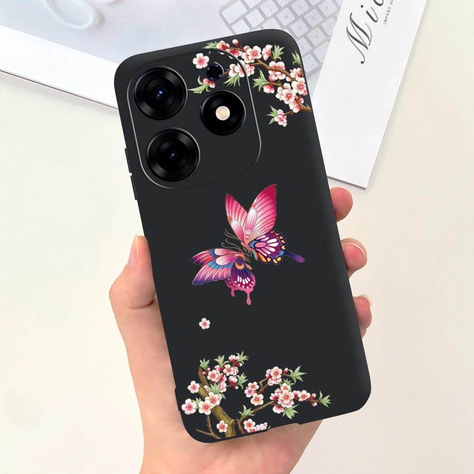 For Tecno Spark 10 Pro 10C Spark 9 Pro 9T Spark 8C Spark 7 Phone Case Black Sky Moon Night Stylish Bumper Shell Liquid Silicone