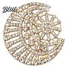 Women Fashion Jewelry Hollow Rhinestone Sun Moon Brooch, Metal Lapel Pin for Elegant Dress Men Women, Accessories Clothing Scarf Hat Decoration