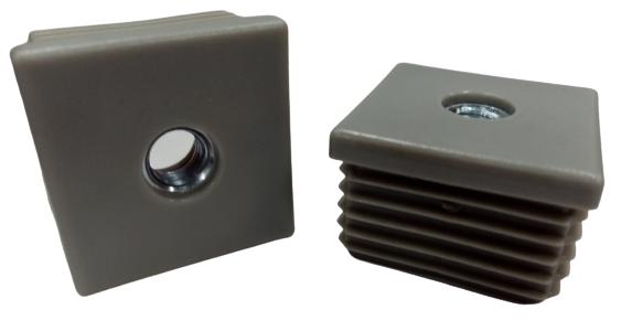 Insert plug with metal thread M8 30x30 20 PCS GRAY