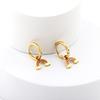 Stainless Steel Hoop Earrings Trendy Cartoon Strawberry Cherry Pendants Women Girls Round Huggie Earrings Dangles Party Jewelry