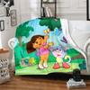 1pc Blanket D-Doras The Explorer1 Print Design, Lightweight Blanket for Sofa, Bed- Soft &Warm, Gift for All Seasons Like Christmas, Halloween