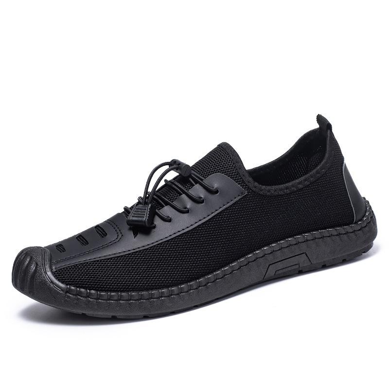 

Spring men s shoes fashion casual shoes soft sole men s shoes comfortable beanie shoes lazy shoes 44 чёрный