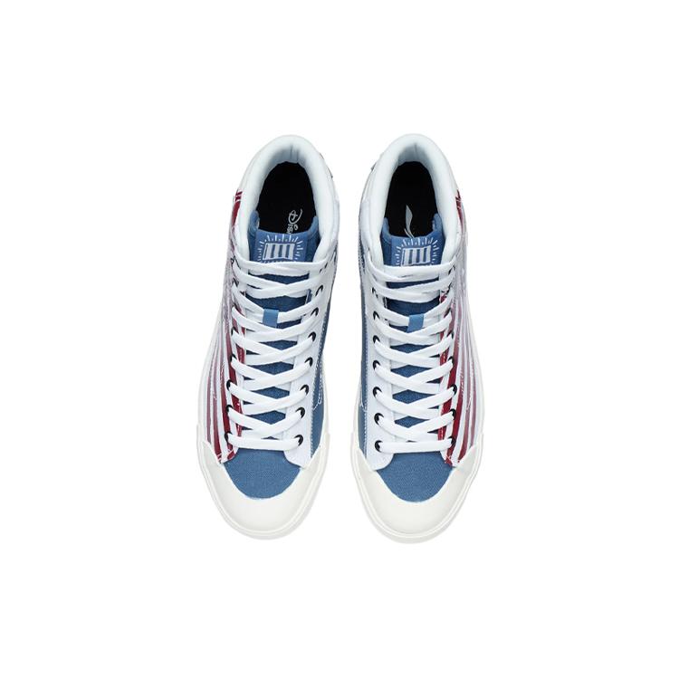 Li Ning X Keith Haring X Disney Mickey Mouse Skate Shoes 'White Red Blue' AECR061-1