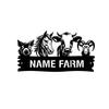 Custom Metal Farm Sign Personalized Rustic Animal Decor Outdoor Ranch Wall Art