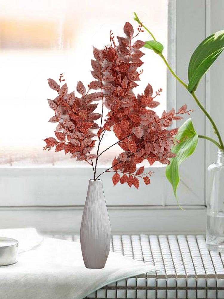Artificial Ficus Leaves Branch 39.4 Inch Faux Ficus Tree Leaves Branch Plant Stem for Home Wedding Vase Filler