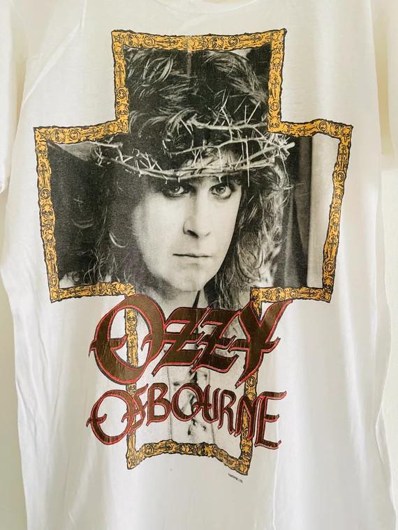 1 side on front Ozzy Osbourne 1988 Japan Tour Shirt White Unisex S-5XL L