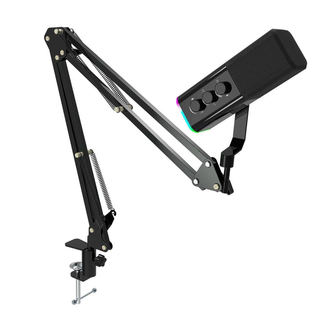 Dual Mode RGB Gaming Microphone – XLR/USB, Live Streaming & Recording, Dynamic Core