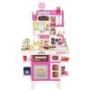 Toy Kitchen for Children 3-6 Years with 104 Accessories, In PP, PE and ABS, 52.5x22x100 Cm, Pink
