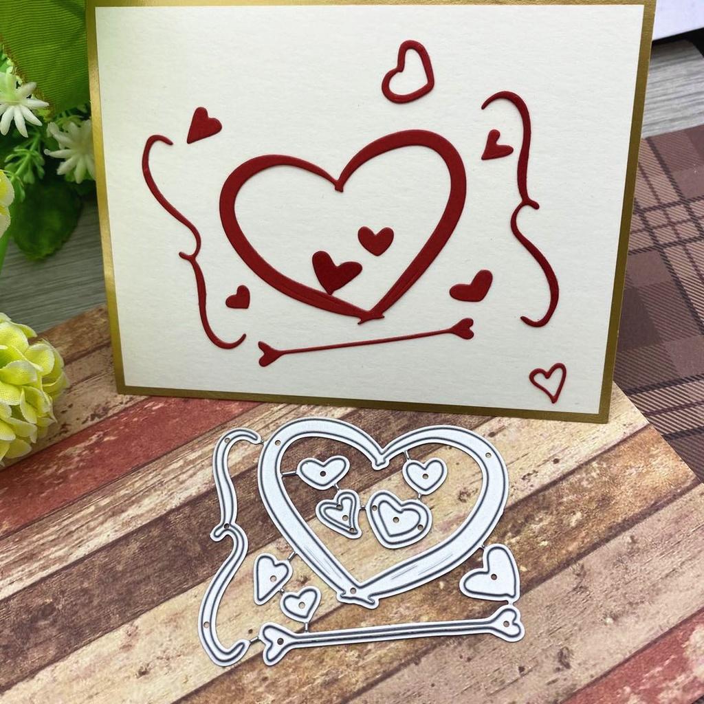 Love Heart Decoration Metal Cutting Dies Stencil for DIY Scrapbooking Photo Album Embossing Paper Cards Crafts Diecuts