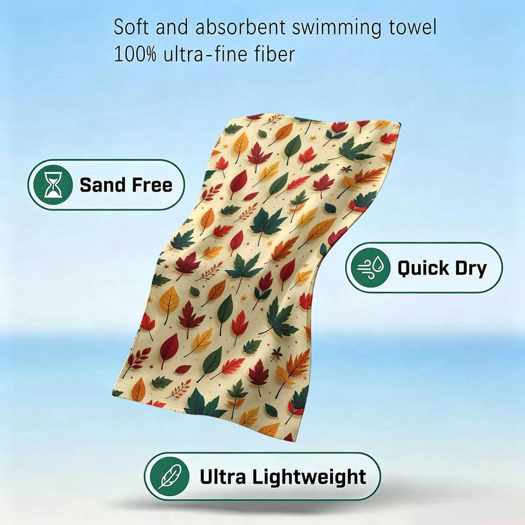 autumn leaves star Quick Drying Beach Towels Ultra Lightweight Fast-drying Super Absorbent It is a must-have item for summer